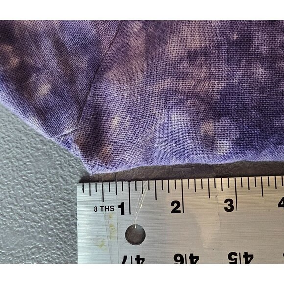 Anthropologie Amadi Hilde Shine Oversized Purple Tie Dye Linen Blazer - Picture 7 of 11
